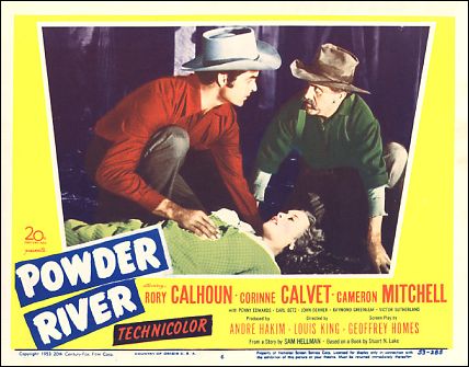 POWDER RIVER RORY CALHOUN Rory Calhoun Cameron Mitchell 1953 #6 - Click Image to Close