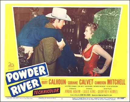 POWDER RIVER RORY CALHOUN Rory Calhoun Cameron Mitchell 1953 #7 - Click Image to Close