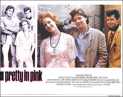 Pretty in Pink Molly Ringwald Jon Cryer 1966 England printed - Click Image to Close