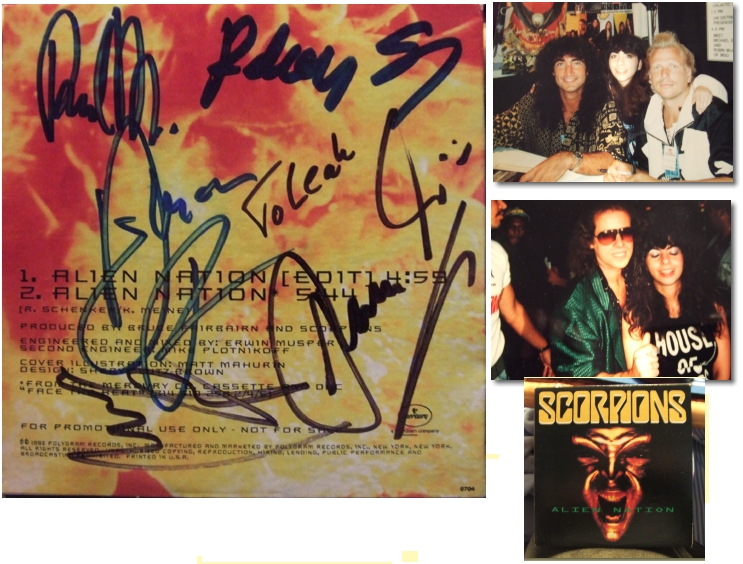 Scorpions Alien Nation CD signed by 7 - Click Image to Close