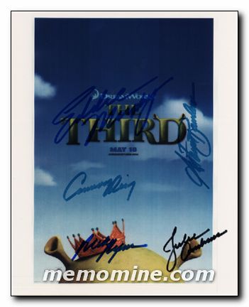 Shrek the third signed by five - Click Image to Close