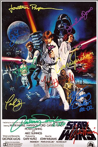 Star Wars Cast signed by Eleven rare - Click Image to Close