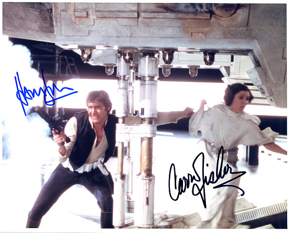 Star Wars Carrie Fisher Harrison Ford - Click Image to Close