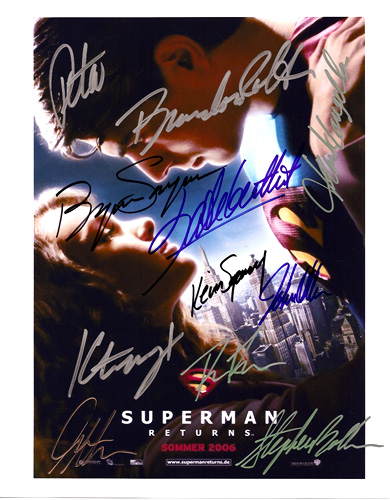 Superman Returns signed by 11 cast members - Click Image to Close