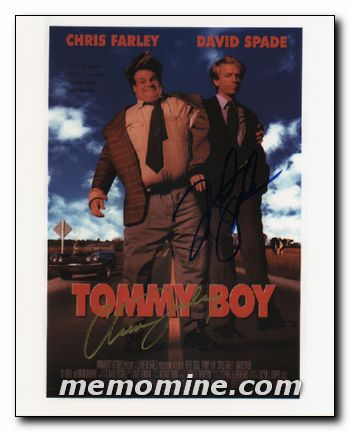 Tommy Boy signed by Chris Farley David Spade - Click Image to Close