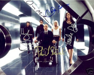 X-Man cast signed by Five Jackman Marsden Berry Dempsey Janssen - Click Image to Close