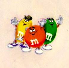 M&M's advertising animation art