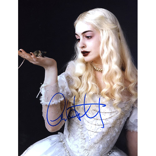 Alice in Wonderland Anne Hathaway as the White Queen Original Autograph w/ COA - Click Image to Close