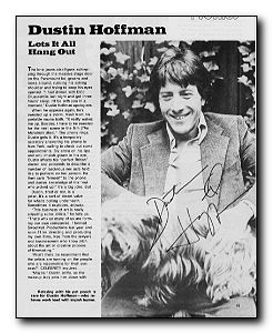 Hoffman Dustin in early autograph on magazine page - Click Image to Close