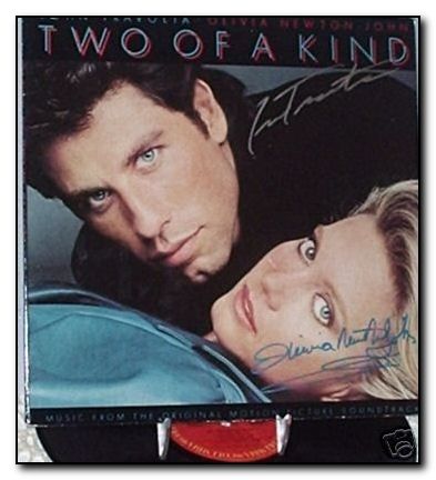 Travolta John Olivina Newton John signed Album - Click Image to Close