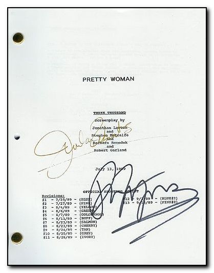 Pretty Woman signed script Julia Roberts Richard Gere - Click Image to Close