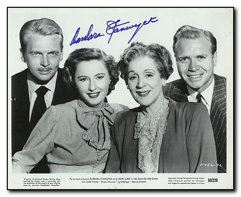 Stanwyck Barbara signed still - Click Image to Close