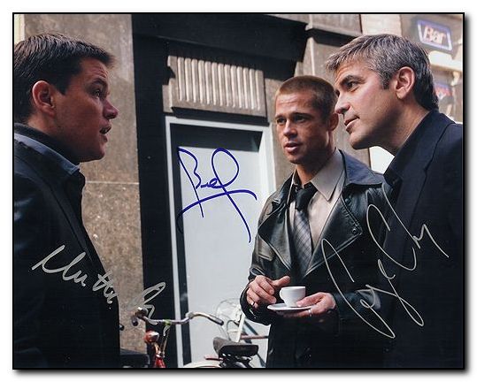 Oceans 12 Cast Brad Pitt George Clooney Matt Dillon - Click Image to Close