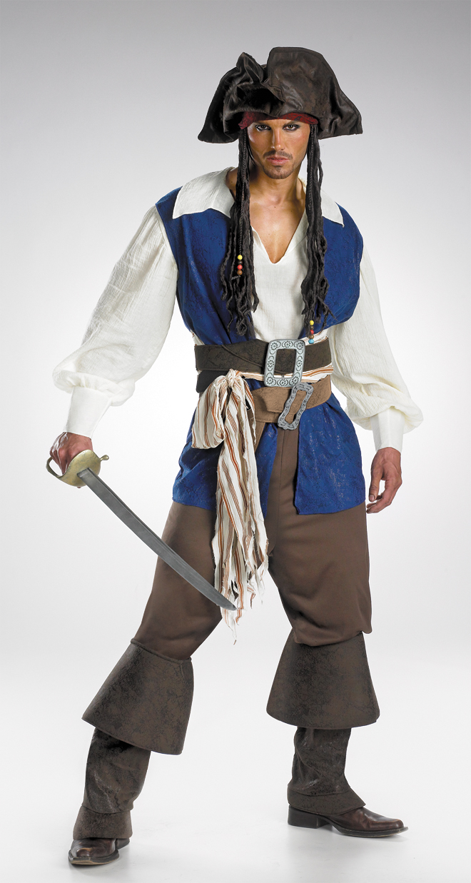 Disney Adult Size Jack Sparrow Deluxe Costume - Click Image to Close