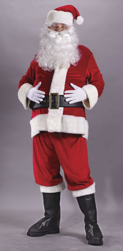 Santa Suit Rich Velvet ELG + Free Glasses - Click Image to Close