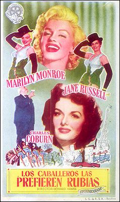 Gentlemen Perfer Blonds Marilyn Monroe Jane Russell - Click Image to Close