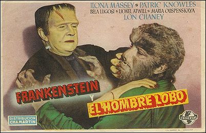 Frankenstein meets the Wolfman Bela Lugosi Lon Chaney Ilona Massey - Click Image to Close