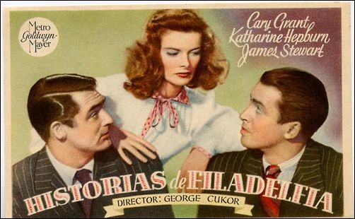 Philadelphia Story Jimmy Stewart Cary Grant Katherine Hepburn - Click Image to Close