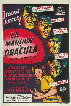House of Dracula Lon Chaney John Carradine 2 - Click Image to Close