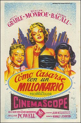 How to Marry A Millionaire Betty Grable Marilyn Monroe Lauren Bacall - Click Image to Close