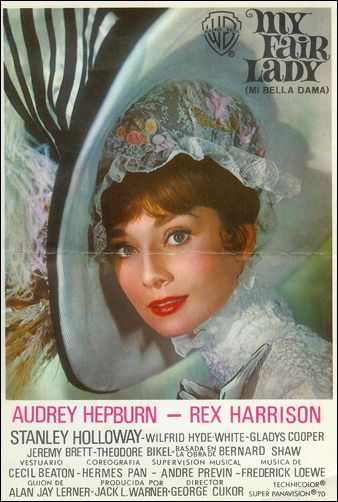 My Fair Lady Audrey Hepburn Rex Harrison approx. 5 x 7 double folded - Click Image to Close