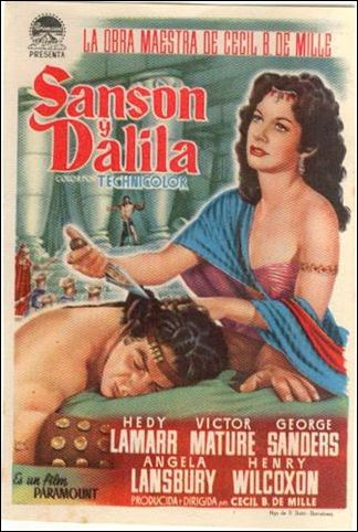 Sansom and Delilah Heddy Lamarr Victor Mature Angela Lansbury - Click Image to Close