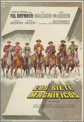 Magnificent Seven Yul Brynner Steve McQueen - Click Image to Close