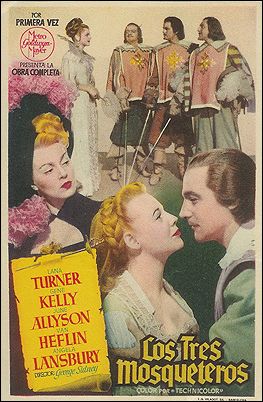 The Three Musketeers Lana Turner Gene Kelly June Allyson Van Heflin - Click Image to Close