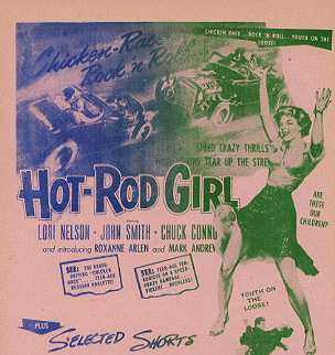 HOT-ROD GIRL Lori Nelson, Chack Conners - Click Image to Close