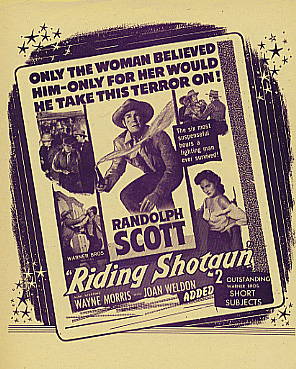 RIDING SHOTGUN Randolph Scott, Wayne Morris - Click Image to Close