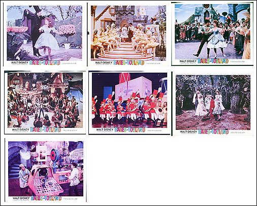 BABES IN TOYLAND Disney 1961 7 card set - Click Image to Close