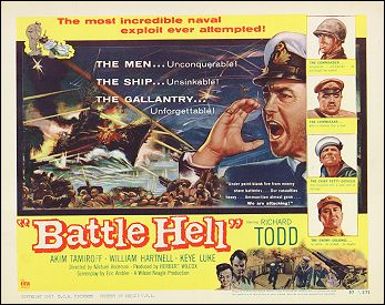 Battle Hell Richard Todd Keye Luke # 1 1957 - Click Image to Close