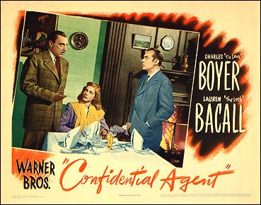 Confidential Agent Charles Boyer Lauren Bacall pictured - Click Image to Close