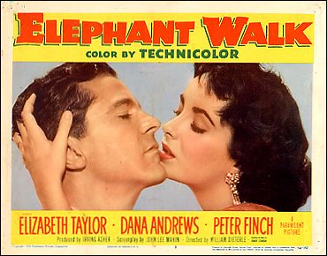 Elephant Walk Elizabeth Taylor Dana Andrews Peter Finch both pictured - Click Image to Close
