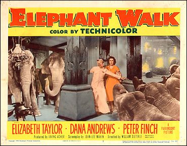 Elephant Walk Elizabeth Taylor pictured Dana Andrews Peter Finch - Click Image to Close