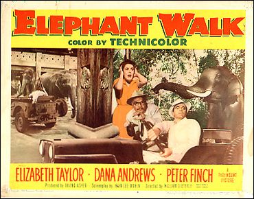 Elephant Walk Elizabeth Taylor Dana Andrews Peter Finch both pictured - Click Image to Close