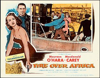 Fire Over Africa Maureen O'Hara - Click Image to Close