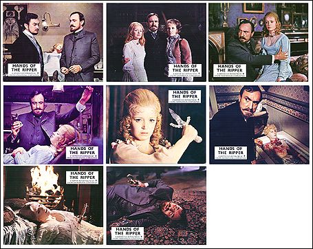 Hands of the Ripper 1972 8 card set Hammer Film - Click Image to Close