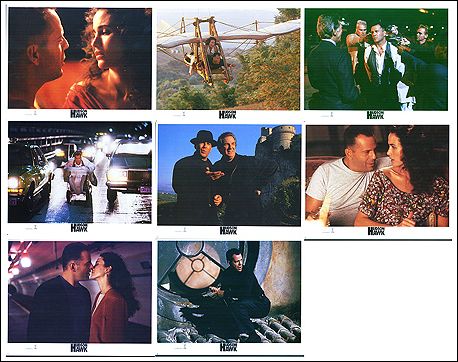 HUDSON HAWK Bruce Willis 1991 8 card set - Click Image to Close