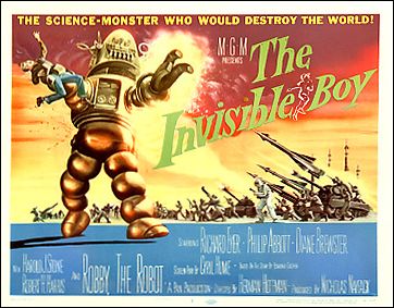 Invisible Boy Richard Eyer Philip Brewster Robby the Robot - Click Image to Close