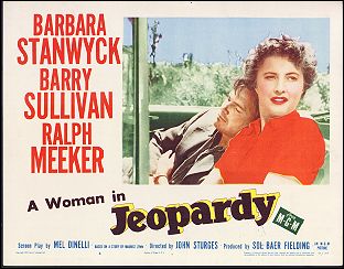 JEOPARDY Barrbara Stanwyck Pictured 1953 # 4 - Click Image to Close