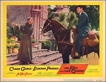 King and Four Queens Clark Gable Eleanor Parker Gable pictured whole card - Click Image to Close