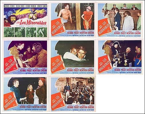 LES MISERABLES 1952 8 card set - Click Image to Close