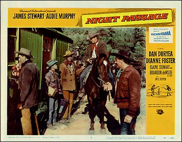 Night Passage James Steward pictured Audie Murphy