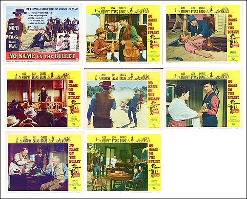 NO NAME ON THE BULLET 8 card lobby set Audie Murphy 1959 - Click Image to Close