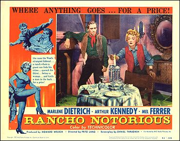 Rancho Notorious Marlene Dietrich Arthur Kennedy Mel Ferrer - Click Image to Close