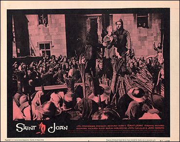 SAINT JOAN RICHARD WHIMARK JEAN SEBERG Otto Preminger - Click Image to Close