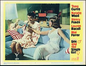 Sex AND THE SINGLE GIRL Tony curtis Natalie Wood Henry Fonds Lauren Bacall