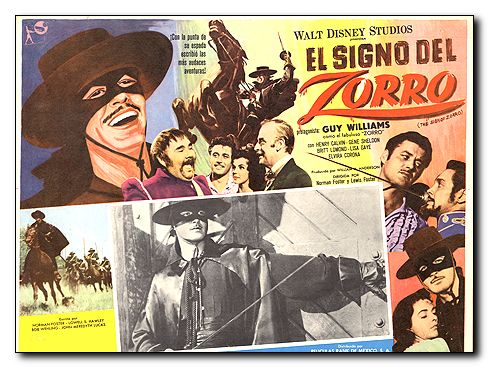 Sign of Zorro Guy Williams Disney Studios multi images reflect different conditions - Click Image to Close