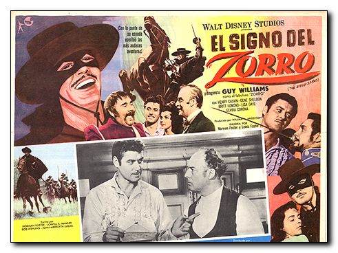 Sign of Zorro Guy Williams Disney Studios multi images reflect different conditions - Click Image to Close